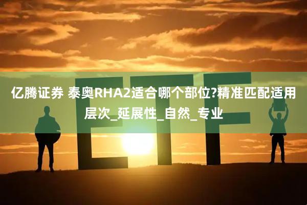 亿腾证券 泰奥RHA2适合哪个部位?精准匹配适用层次_延展性_自然_专业