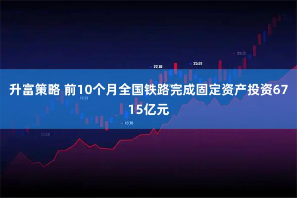 升富策略 前10个月全国铁路完成固定资产投资6715亿元